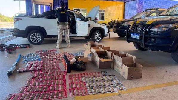 PRF apreende quase 7 mil munições escondidas em veículo na BR-226, em Barra do Corda